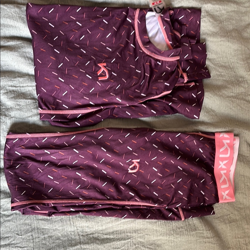Kari Traa Women's Set in Burgundy and Pink